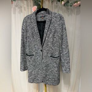 Tommy Hilfiger Black and White Knit Jacket